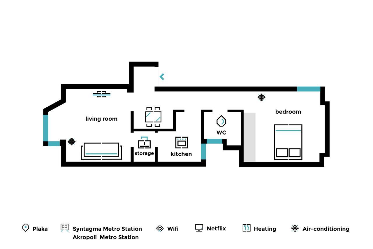 Chic And Cosy Flat In Plaka By Upstreet Apartment Athens Luaran gambar